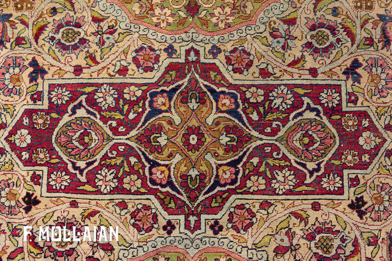 Antique Persian Kerman Ravar Carpet  n°:12786982